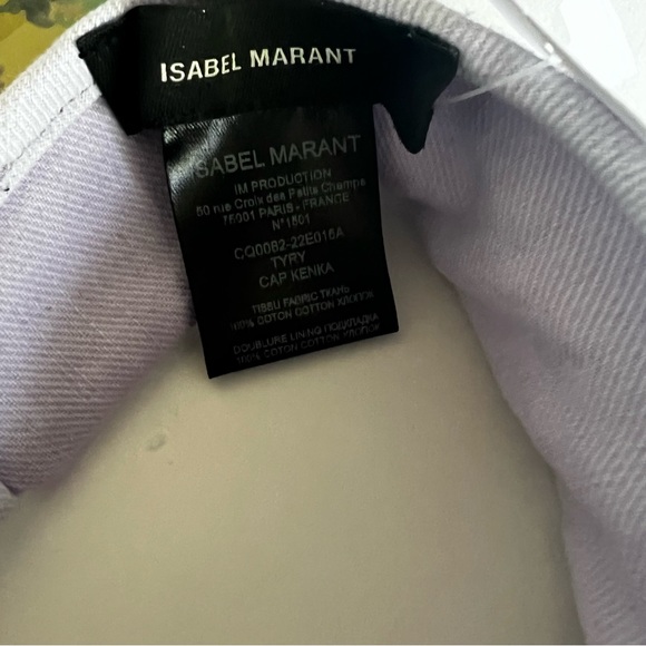 NWT Isabel Marant Women’s Tyry Visor Lilac Light Purple Hat Cotton One Size main image 10